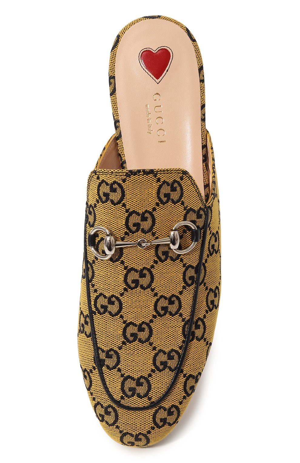 Текстильные сабо princetown gg GUCCI желтого цвета по цене 82080 руб., арт. 663670 9SF10, фото 6 Текстильные сабо princetown gg GUCCI, арт. 663670 9SF10, фото 6