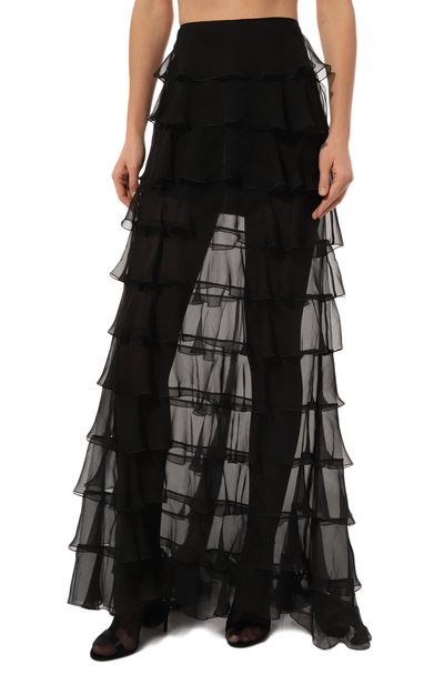 Шелковая юбка VALENTINO, арт. 5B0RAC552UP, фото 3
