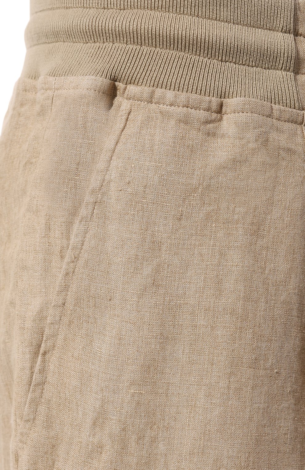 Льняные джоггеры GRAN SASSO бежевого цвета по цене 39650 руб., арт. 76108/50612, фото 5 Льняные джоггеры GRAN SASSO, арт. 76108/50612, фото 5