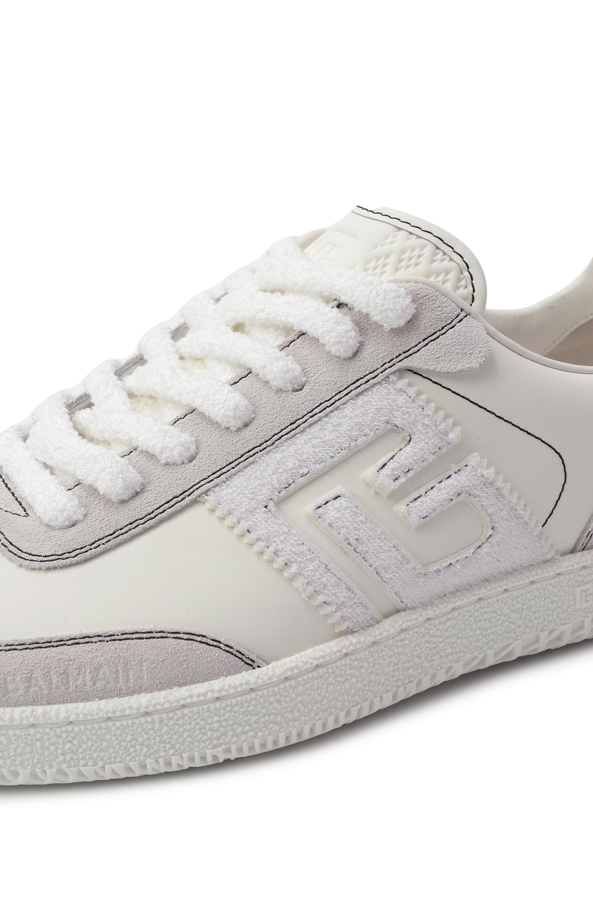 Кожаные кеды swan BALMAIN белого цвета по цене 61550 руб., арт. EN1VI735/LCBJ, фото 7 Кожаные кеды swan BALMAIN, арт. EN1VI735/LCBJ, фото 7