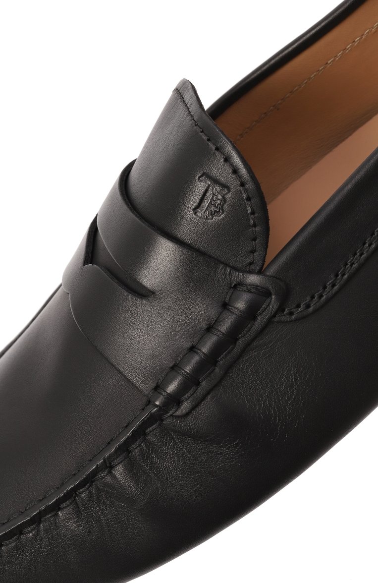 Мужские кожаные мокасины TOD’S черного цвета, арт. XXM64C00640/D90 | Фото 7 (Нос: Не проставлено; Материал внутренний: Натуральная кожа; Материал внешний: Натуральная кожа; Стили: Кэжуэл)