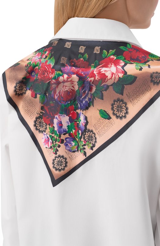 Хлопковая рубашка Moschino A0220/0531 Белый  A0220/0531 Фото 5