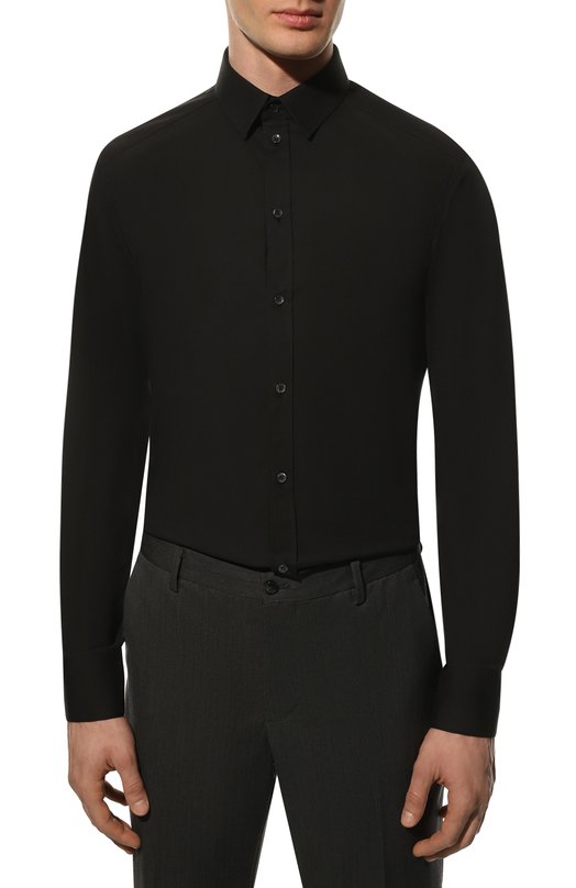 Хлопковая сорочка Dolce & Gabbana G5EJ0T/FUEEE Чёрный  G5EJ0T/FUEEE Фото 3