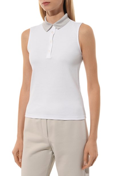 Хлопковое поло GRAN SASSO белого цвета по цене 19600 руб., арт. 60221/80321, фото 3 Хлопковое поло GRAN SASSO, арт. 60221/80321, фото 3