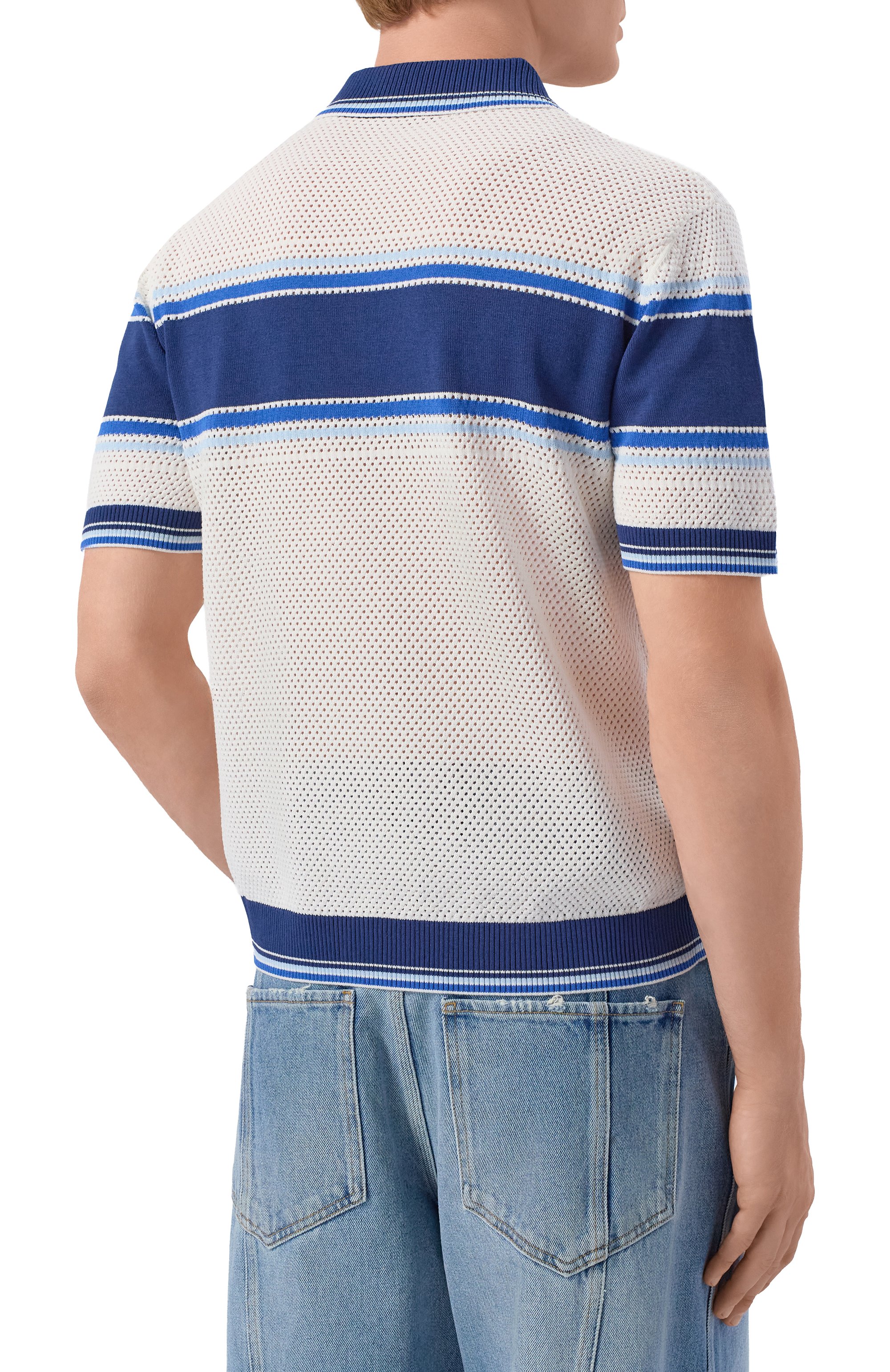 Поло из хлопка и шерсти CASABLANCA, арт. M-SS26-KW-1304-01, фото 4