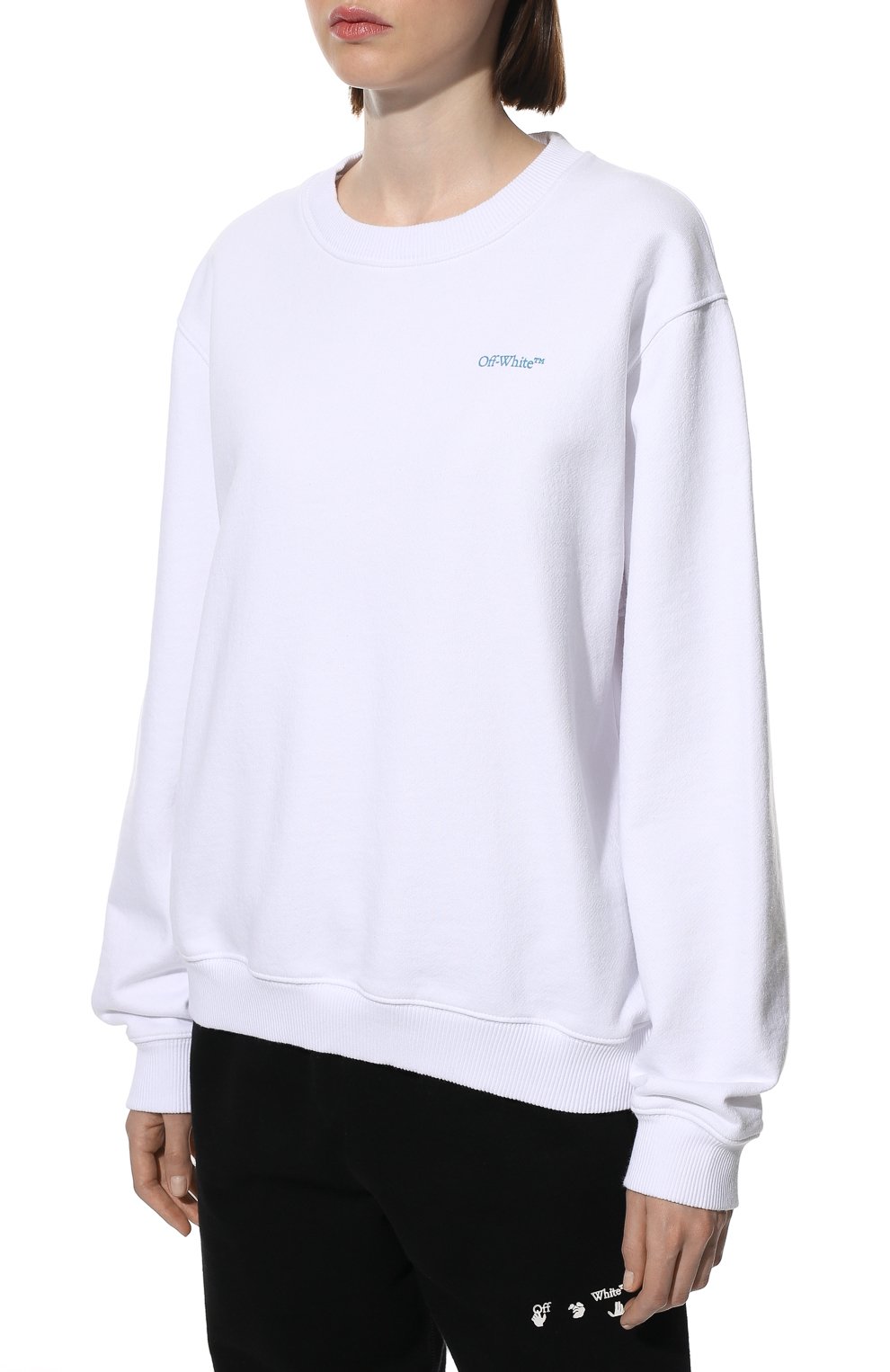 Хлопковый свитшот OFF-WHITE белого цвета по цене 64800 руб., арт. 0WBA055S22JER004, фото 3 Хлопковый свитшот OFF-WHITE, арт. 0WBA055S22JER004, фото 3