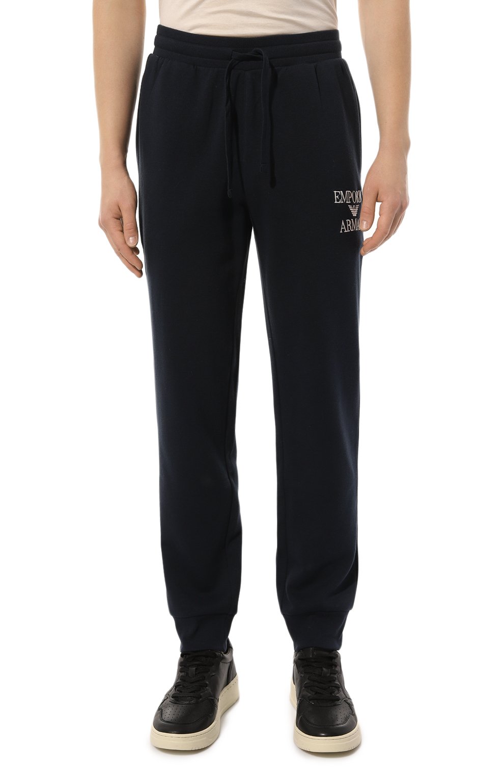 Джоггеры EMPORIO ARMANI темно-синего цвета по цене 12800 руб., арт. 111873/3F571, фото 3 Джоггеры EMPORIO ARMANI, арт. 111873/3F571, фото 3