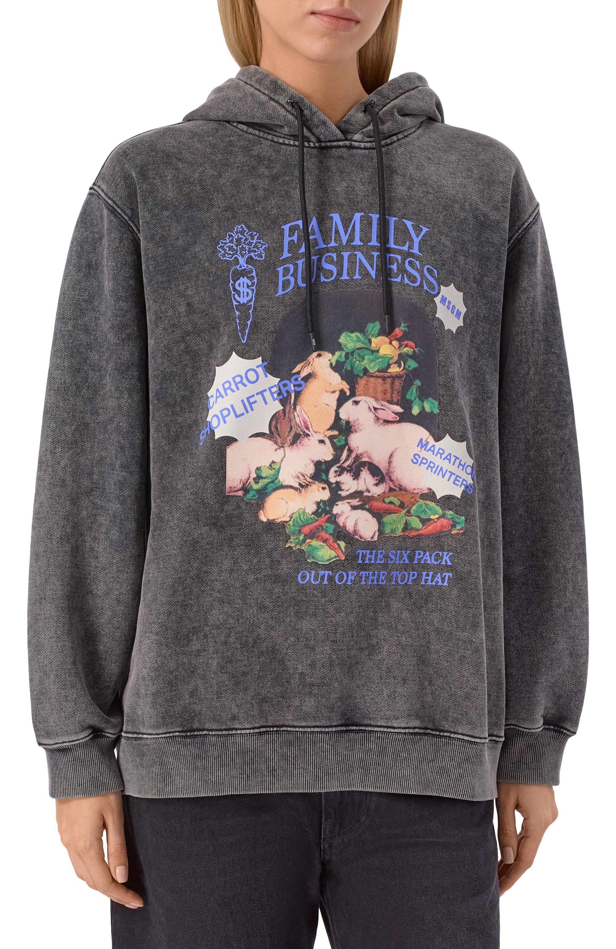 Хлопковое худи MSGM, арт. 3941MDM111SE/257584, фото 3