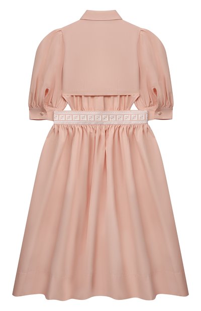 Хлопковое платье FENDI светло-розового цвета по цене 94400 руб., арт. JFB447/AEXZ/8A-12+, фото 2 Хлопковое платье FENDI, арт. JFB447/AEXZ/8A-12+, фото 2