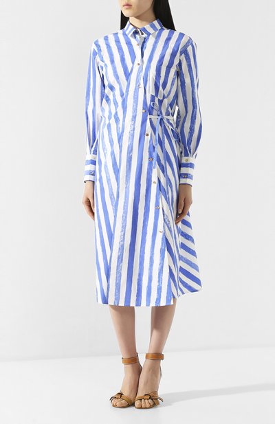 Хлопковое платье REJINA PYO, арт. F280/C0TT0N STRIPE PRINT, фото 3