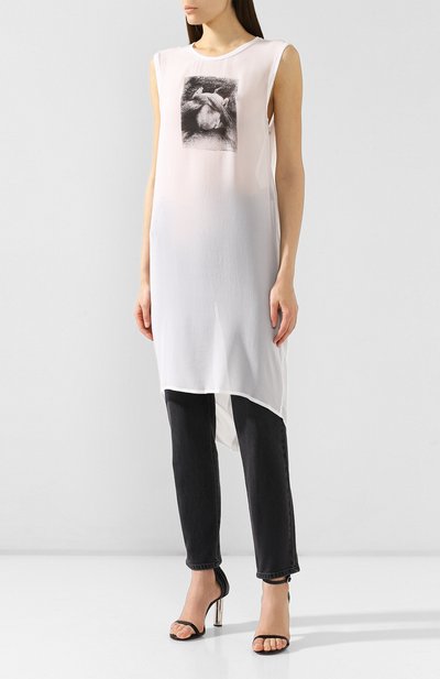 Шелковая туника ANN DEMEULEMEESTER белого цвета по цене 65400 руб., арт. 1901-2202-P-100-002, фото 3 Шелковая туника ANN DEMEULEMEESTER, арт. 1901-2202-P-100-002, фото 3