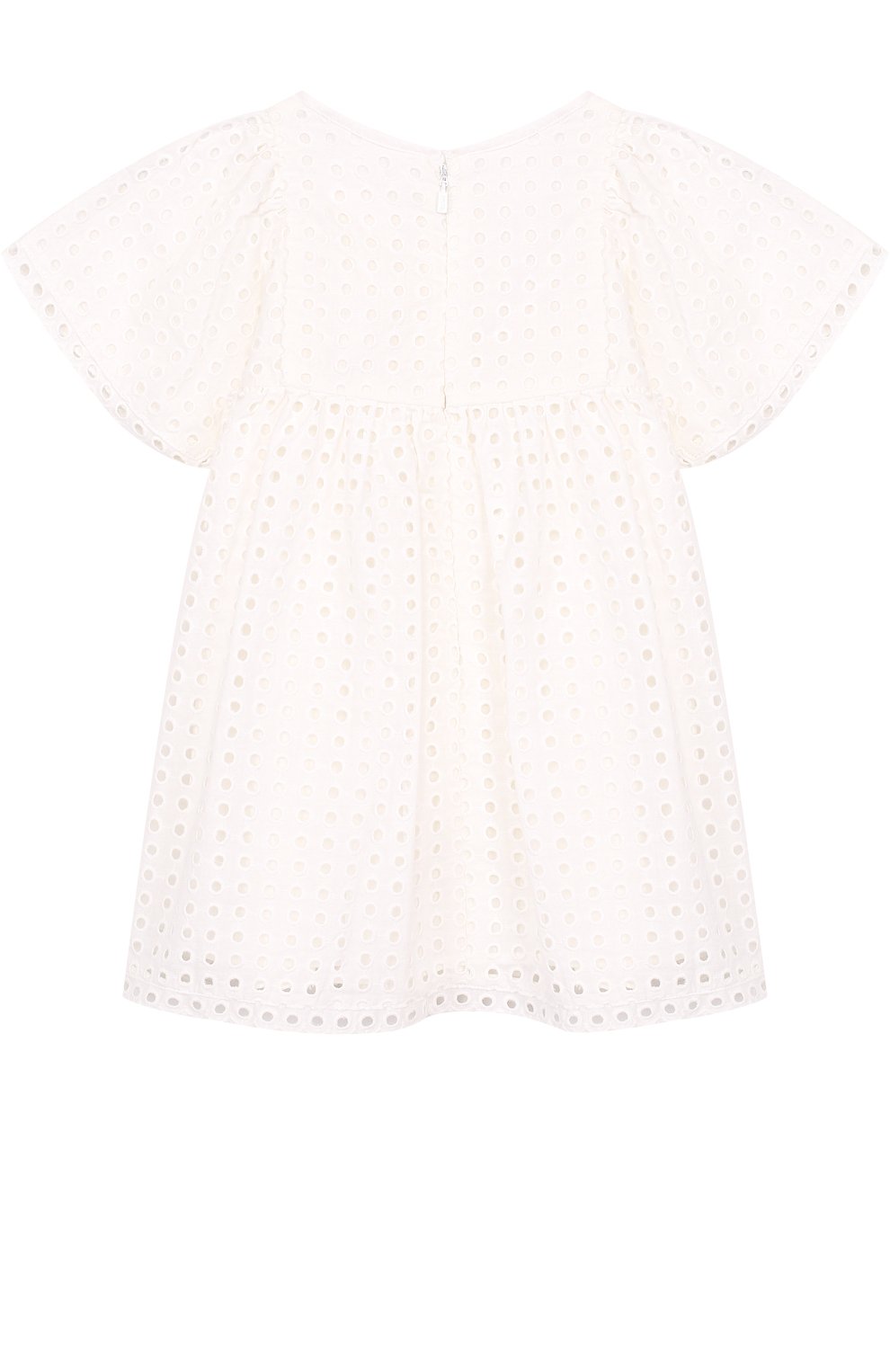 Хлопковое мини-платье с перфорацией CHLOÉ, арт. C12677/2A-5A, фото 2