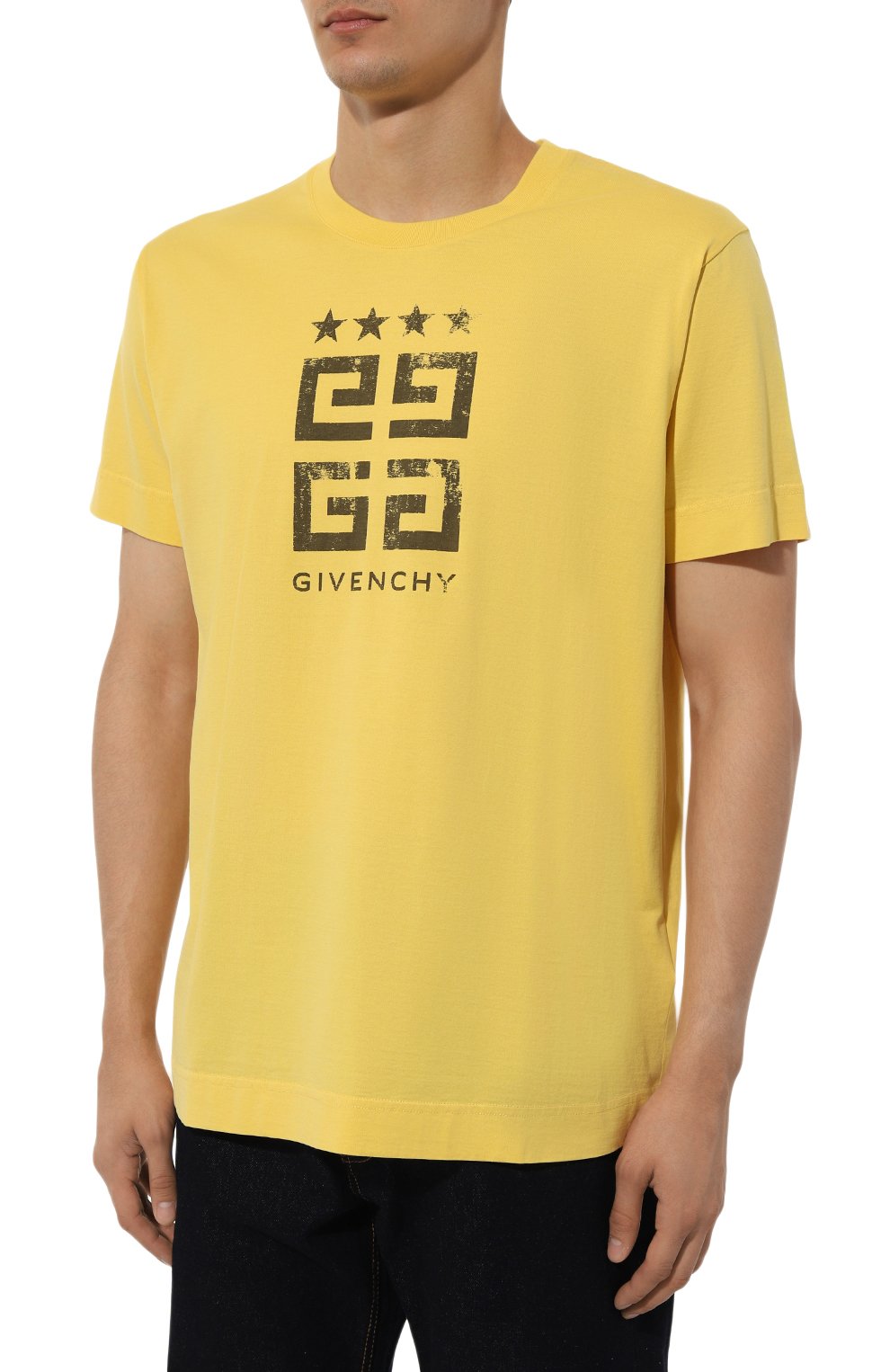 Хлопковая футболка GIVENCHY, арт. BM716R/3YEL, фото 3