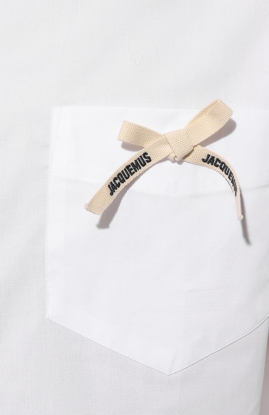 Хлопковая рубашка Jacquemus 23H/216SH001-1454 Белый  23H/216SH001-1454 Фото 5