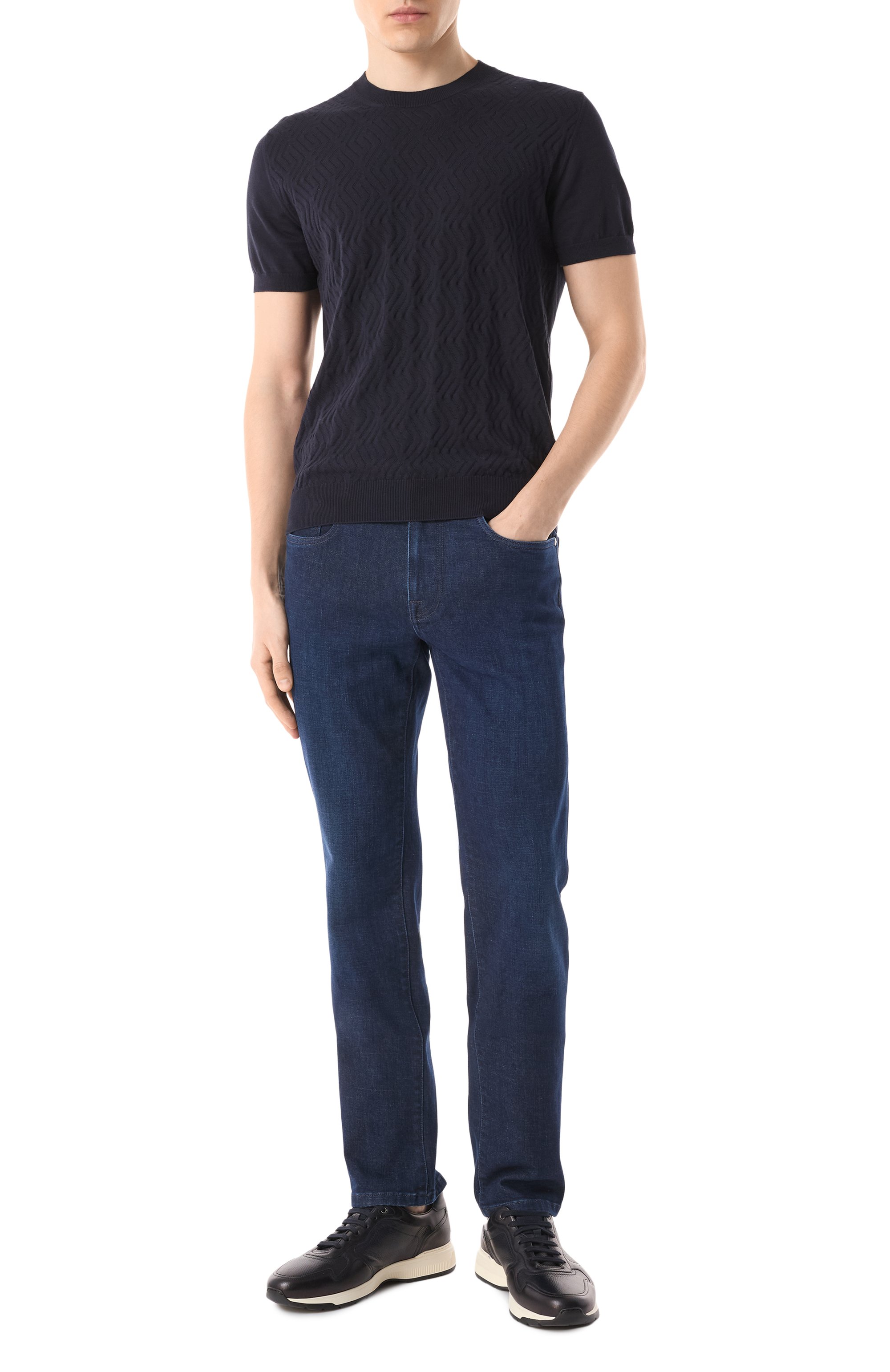 Хлопковый джемпер CORNELIANI, арт. 25M589-2525127, фото 2