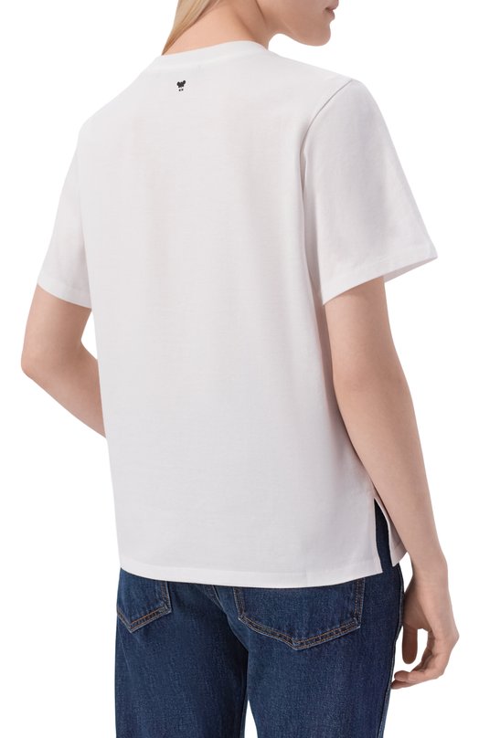 Хлопковая футболка Weekend Max Mara TENUE Белый  TENUE Фото 4