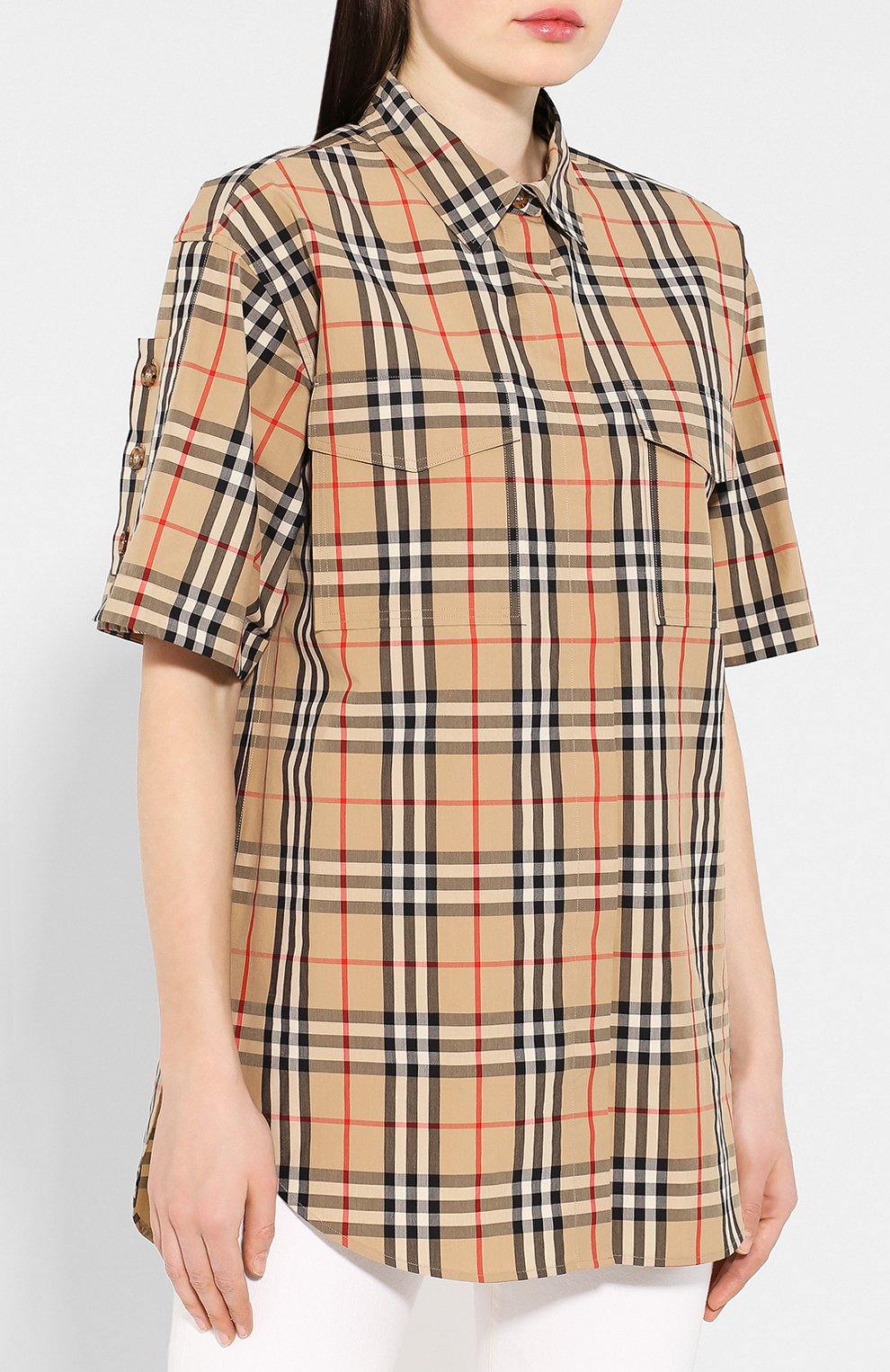 Хлопковая рубашка BURBERRY, арт. 8014223, фото 3
