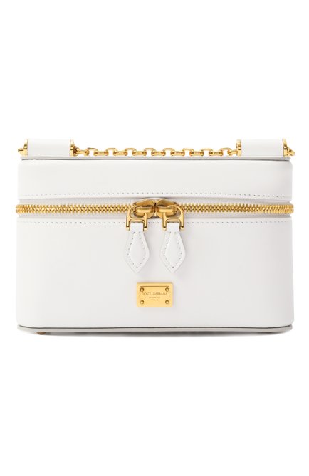 Женская сумка sicily DOLCE & GABBANA белого цвета, арт. BB7800/B7321 | Фото 1 (Материал: Натуральная кожа; Ремень/цепочка: На ремешке; Размер: mini; Драгоценные камни: Проставлено; Материал сплава: Проставлено)