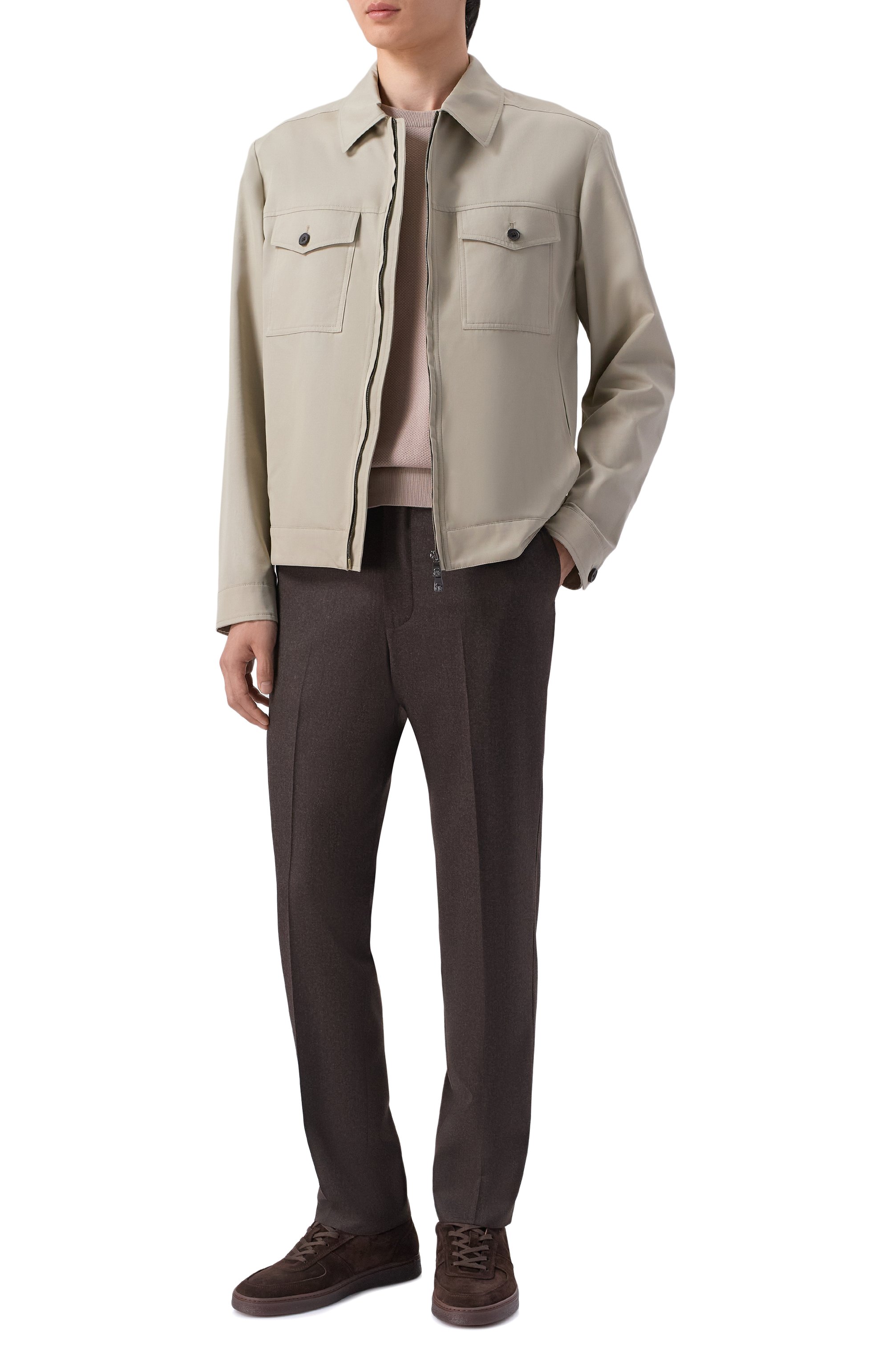 Шерстяные брюки CORNELIANI коричневого цвета по цене 56450 руб., арт. 284L25/2A18111, фото 2 Шерстяные брюки CORNELIANI, арт. 284L25/2A18111, фото 2