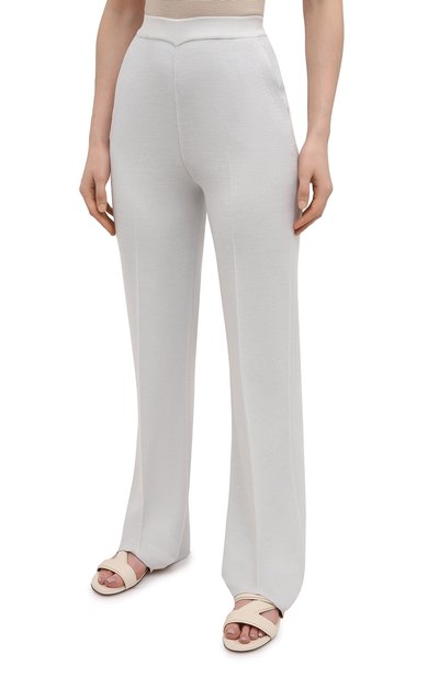 Брюки из кашемира и шелка LORO PIANA светло-серого цвета по цене 199500 руб., арт. FAL2062, фото 3 Брюки из кашемира и шелка LORO PIANA, арт. FAL2062, фото 3