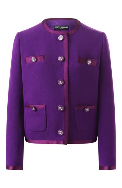 Женский жакет из шерсти и шелка DOLCE & GABBANA, арт. F27DET/FU2TZ