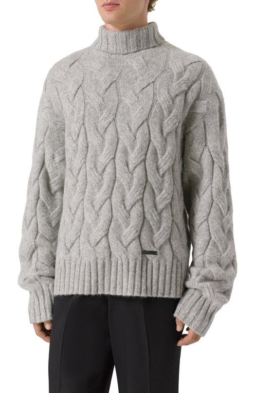 Шерстяной свитер Dsquared2 S74HA1558/D13148 Серый  S74HA1558/D13148 Фото 3
