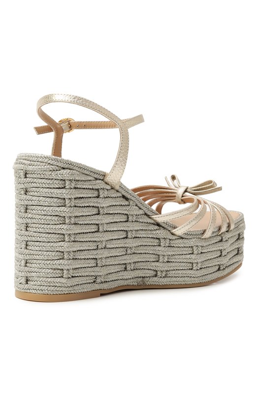 Кожаные босоножки VLogo Signature Valentino 6W0S0MH1/RPT Серебряный  6W0S0MH1/RPT Фото 5