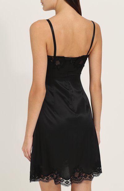 Приталенная шелковая сорочка с кружевной отделкой DOLCE & GABBANA, арт. 0122/06A02T/FUADG, фото 4