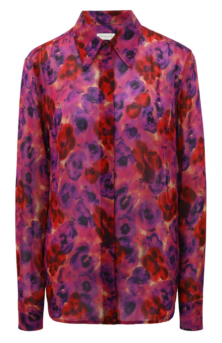 Женская разноцветная рубашка из вискозы DRIES VAN NOTEN купить в ...