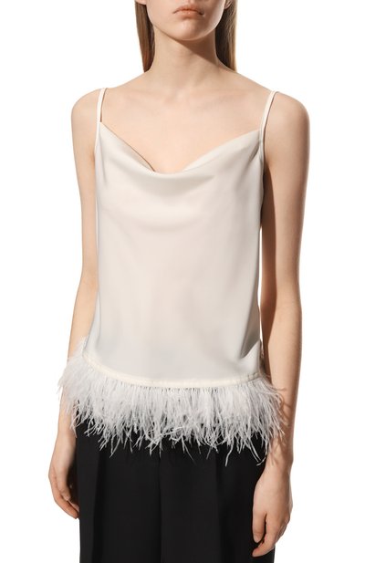 Топ с отделкой перьями SEVEN LAB, арт. TKF white, фото 3