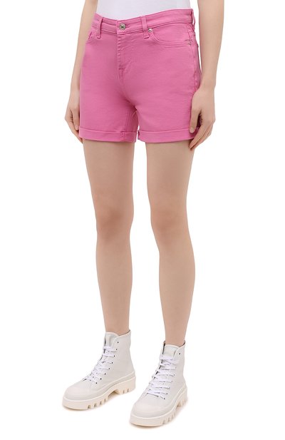 Джинсовые шорты 7 FOR ALL MANKIND розового цвета по цене 12850 руб., арт. JSWUA850WI, фото 3 Джинсовые шорты 7 FOR ALL MANKIND, арт. JSWUA850WI, фото 3