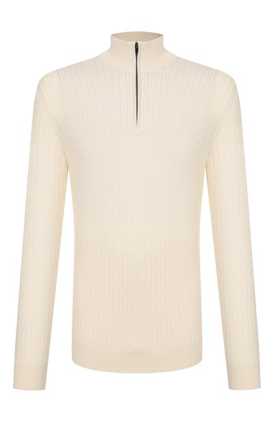 Мужской джемпер из шерсти и шелка MVST, арт. M26.1MM.KM58/B/Y020 SMALL CABELS W00L SILK