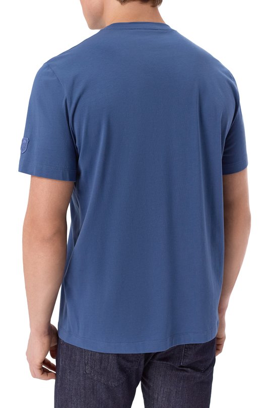 Хлопковая футболка Corneliani 25G586-2525028 Синий  25G586-2525028 Фото 4