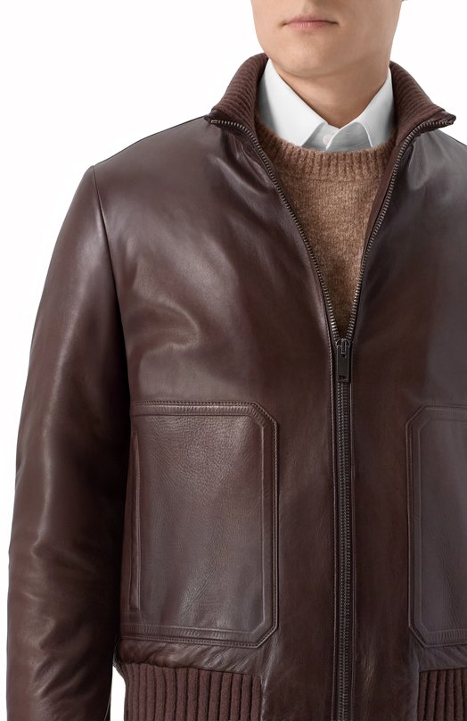 Кожаный бомбер MVST ZECK-ES4250/Z2764-1 Коричневый  ZECK-ES4250/Z2764-1 Фото 5