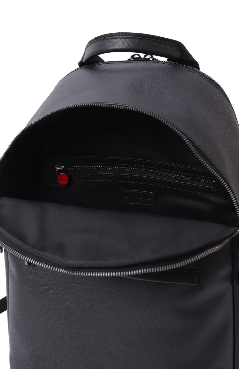 Мужской рюкзак KITON черного цвета, арт. UBA0114N0122808 | Фото 5 (Размер: large; Материал: Натуральная кожа; Сумки-технические: Рюкзаки - большие; Стили: Классический)