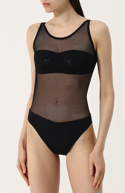 Слитный купальник с перфорированием и открытой спиной CALVIN KLEIN, арт. KW0KW00274, фото 2