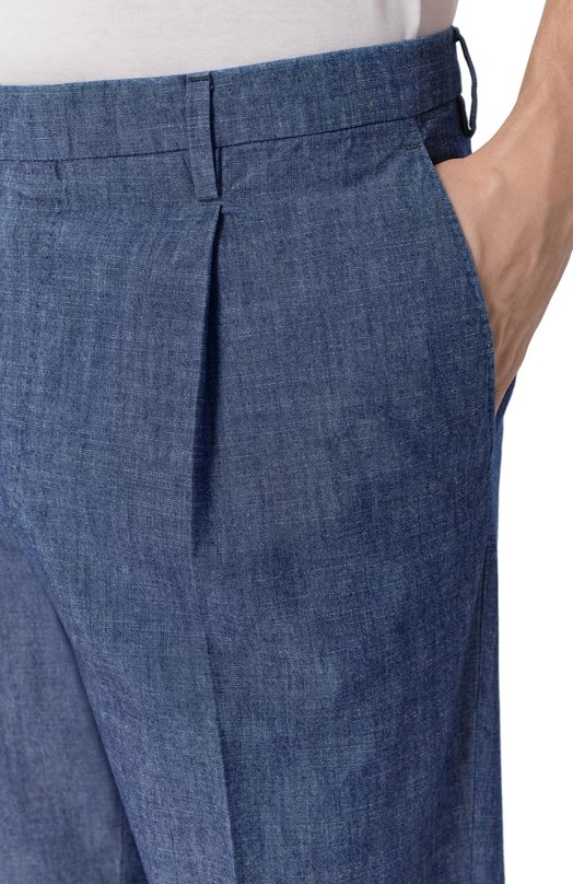 Хлопковые брюки Boglioli 80930W/SB6016 Синий  80930W/SB6016 Фото 5
