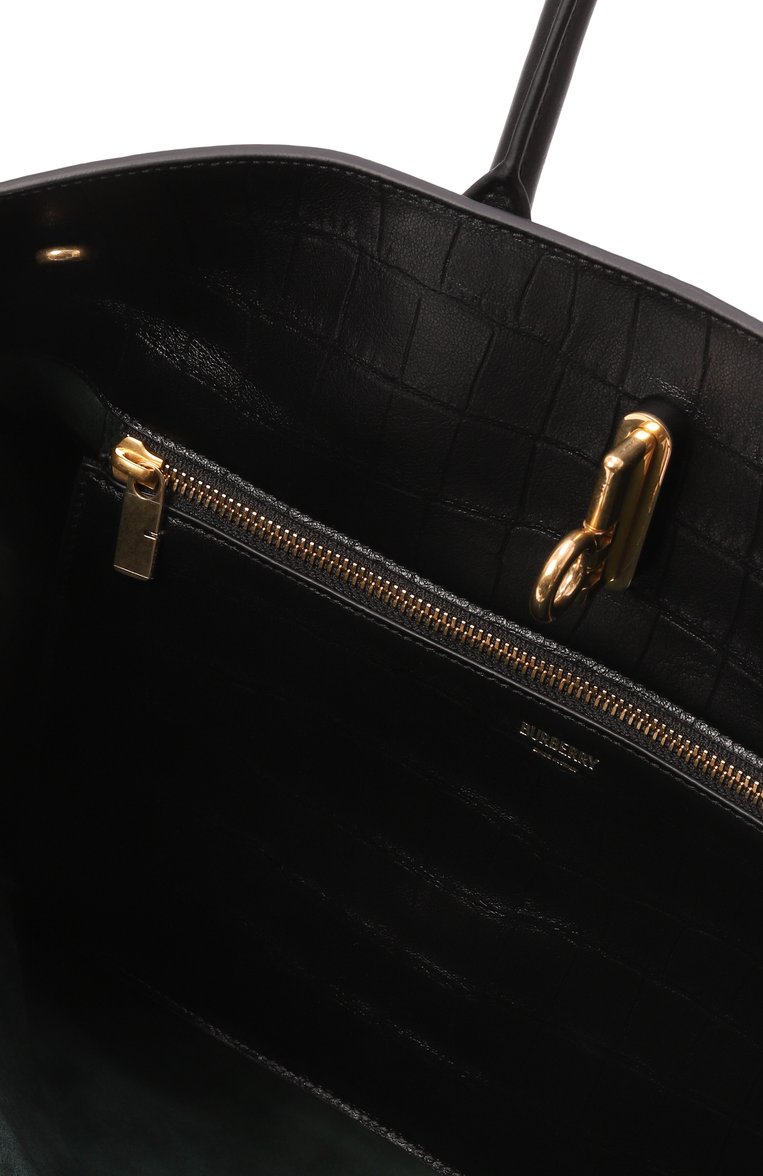 Женская сумка rocking horse medium BURBERRY черного цвета, арт. 8102468 | Фото 5 (Драгоценные камни: Проставлено; Материал: Натуральная кожа; Размер: medium; Материал сплава: Проставлено; Ремень/цепочка: На ремешке)