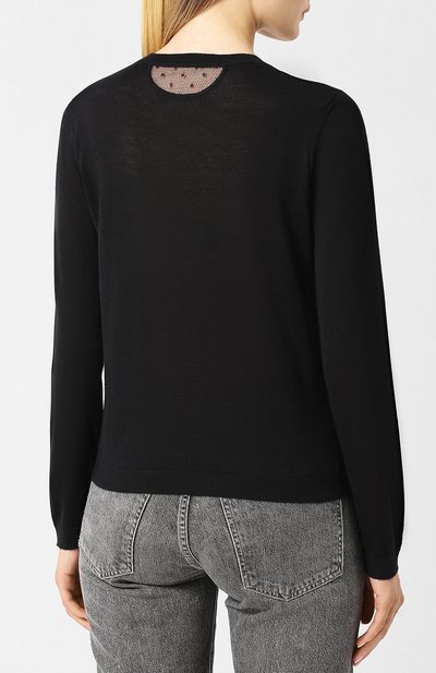 Однотонный пуловер из смеси кашемира и шелка REDVALENTINO, арт. QR3KC04L/1W7, фото 4