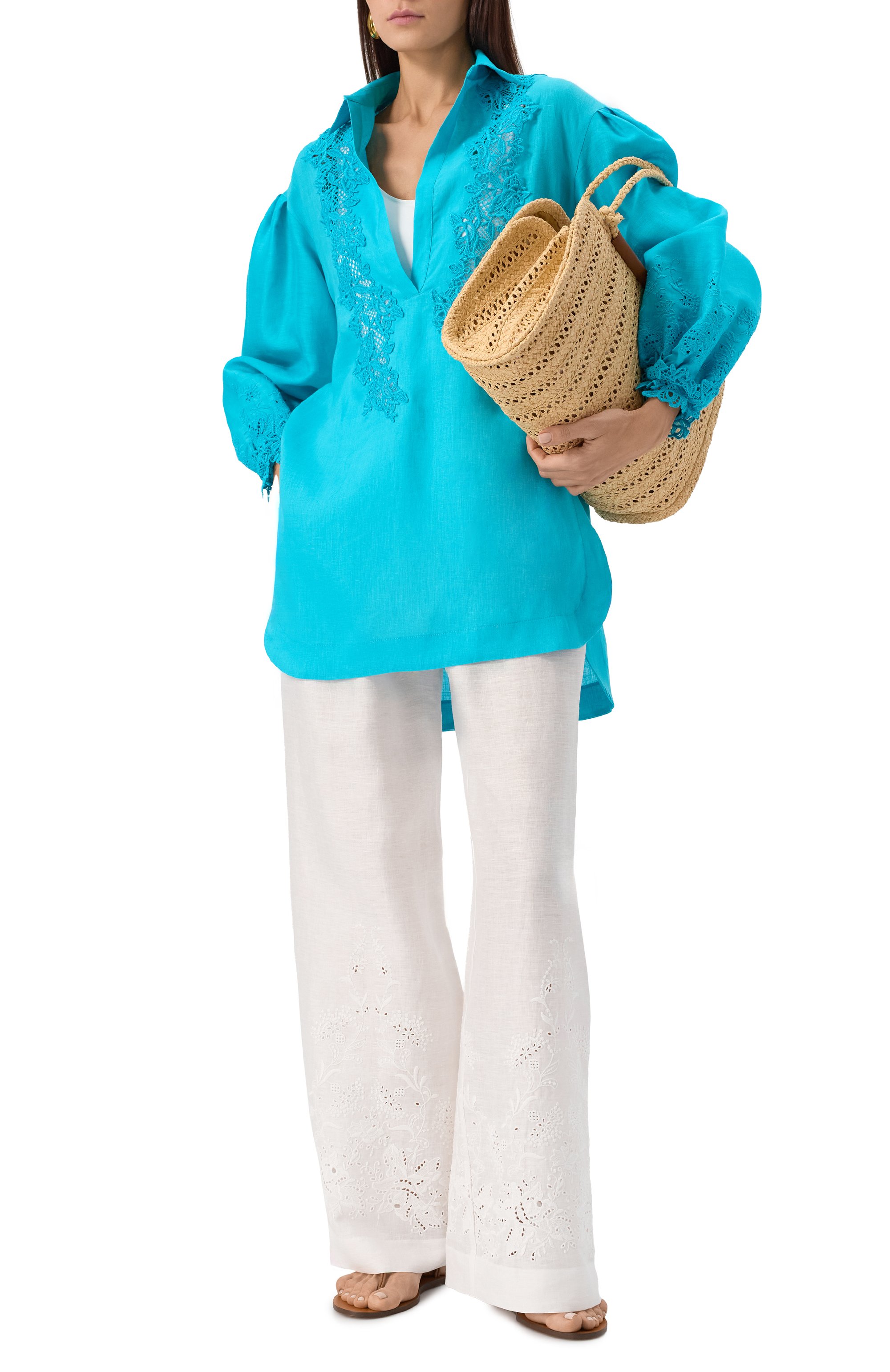 Льняное платье ERMANNO SCERVINO, арт. D464K300NZR, фото 2