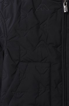 Детского утепленный бомбер EMPORIO ARMANI темно-синего цвета, арт. EB000196/AF13081 | Фото 3 (Материал подклада: Синтетический материал; Материал сплава: Проставлено; Рукава: Длинные; Драгоценные камни: Проставлено; Кросс-КТ: Демисезон, бомбер; Материал внешний: Синтетический материал; Ростовка одежда: 6 лет | 116 см, 16 лет | 164 см, 10 - 11 лет | 140 - 146см, 4 года | 104 см, 13 - 15 лет | 158 см, 8 лет | 128 см)