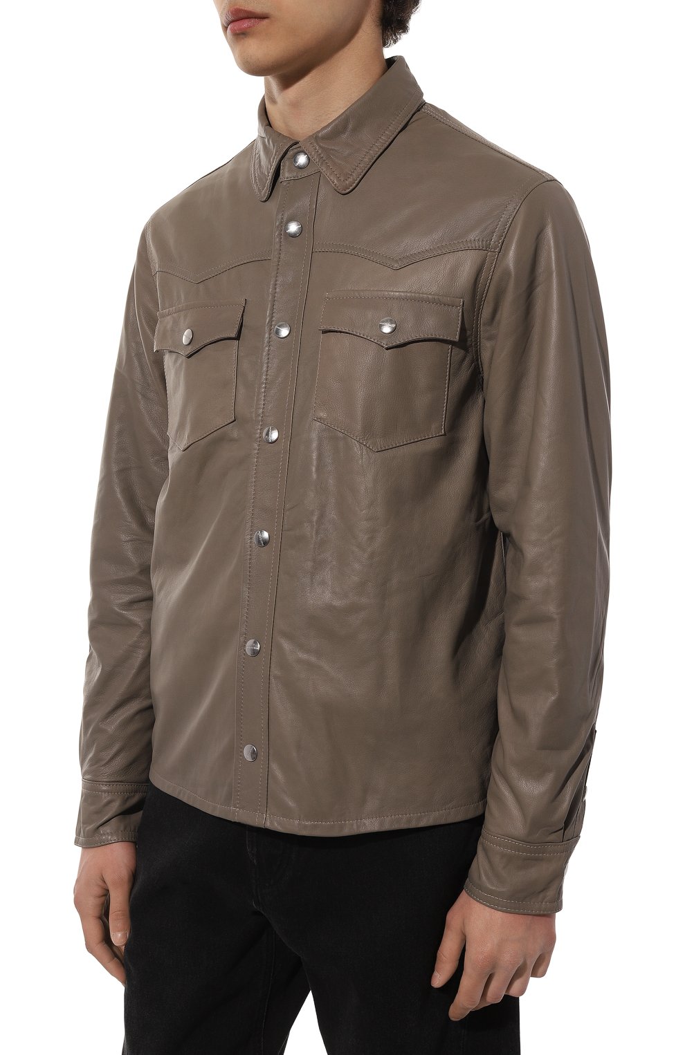Кожаная рубашка GIORGIO BRATO, арт. GU23S12099NAPPA G0, фото 3