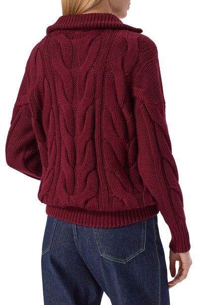 Шерстяной свитер MVST бордового цвета по цене 199500 руб., арт. M25.1MW.K012/ATENE, фото 4 Шерстяной свитер MVST, арт. M25.1MW.K012/ATENE, фото 4