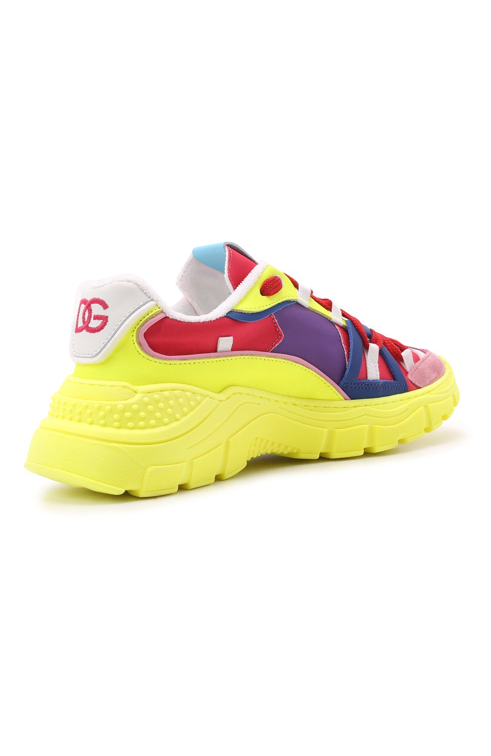 Кожаные кроссовки DOLCE & GABBANA разноцветного цвета по цене 42350 руб., арт. DA5052/AY608/24-28, фото 3 Кожаные кроссовки DOLCE & GABBANA, арт. DA5052/AY608/24-28, фото 3