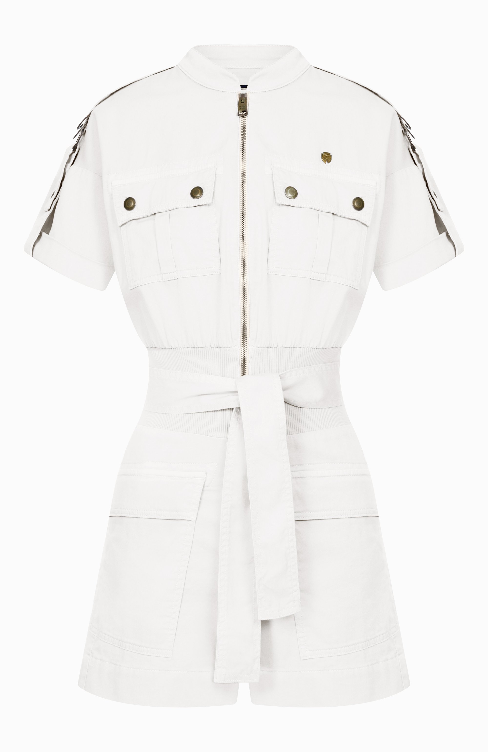 Хлопковый комбинезон AERONAUTICA MILITARE белого цвета по цене 38100 руб., арт. TU0161DCT04266, фото 1 Хлопковый комбинезон AERONAUTICA MILITARE, арт. TU0161DCT04266, фото 1