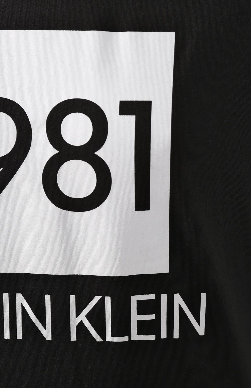 Хлопковая футболка CALVIN KLEIN черного цвета по цене 4600 руб., арт. QS6343E, фото 5 Хлопковая футболка CALVIN KLEIN, арт. QS6343E, фото 5