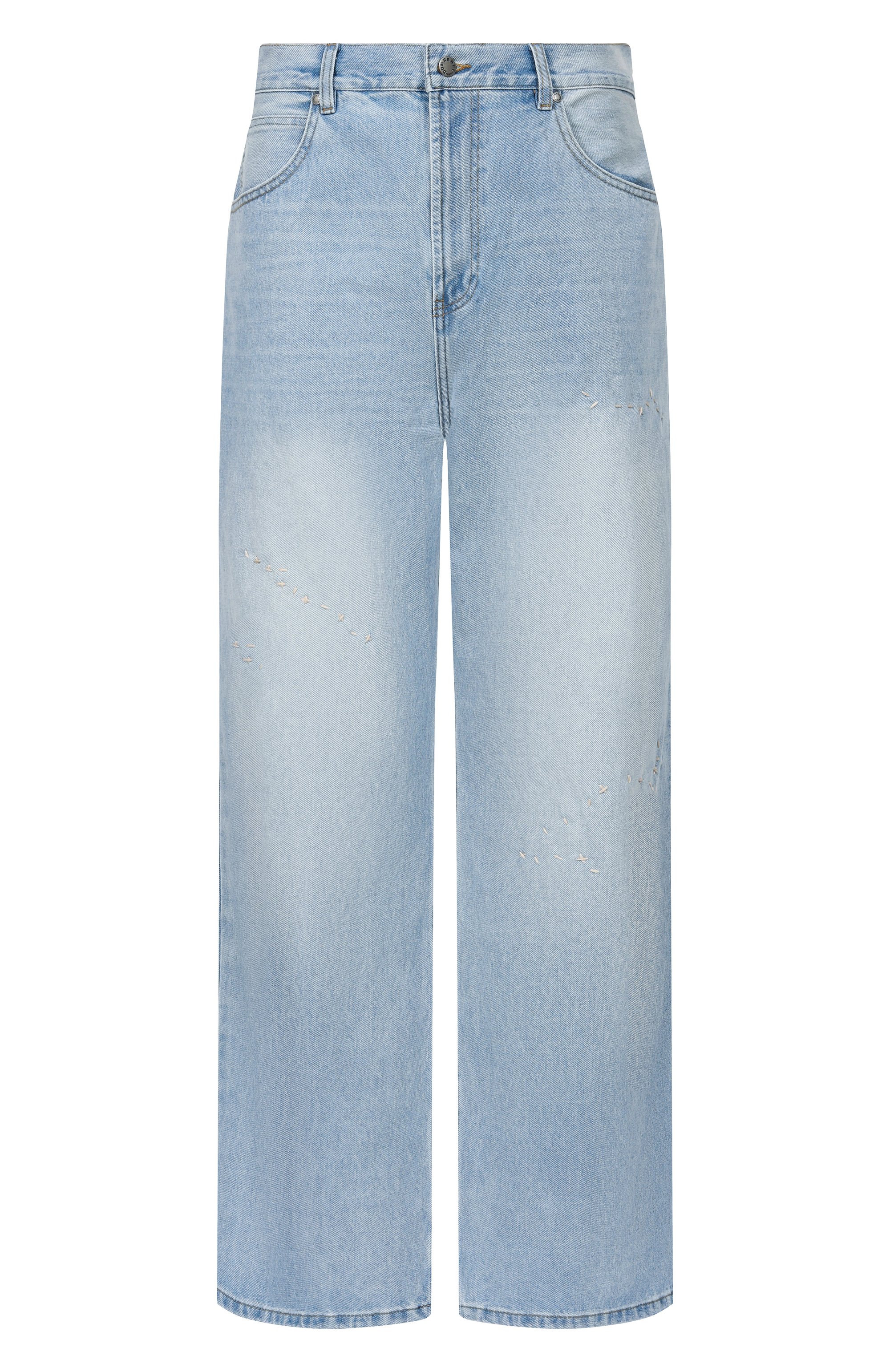 Джинсы DOMREBEL голубого цвета по цене 39200 руб., арт. M JERK/B00TCUT JEANS, фото 1 Джинсы DOMREBEL, арт. M JERK/B00TCUT JEANS, фото 1