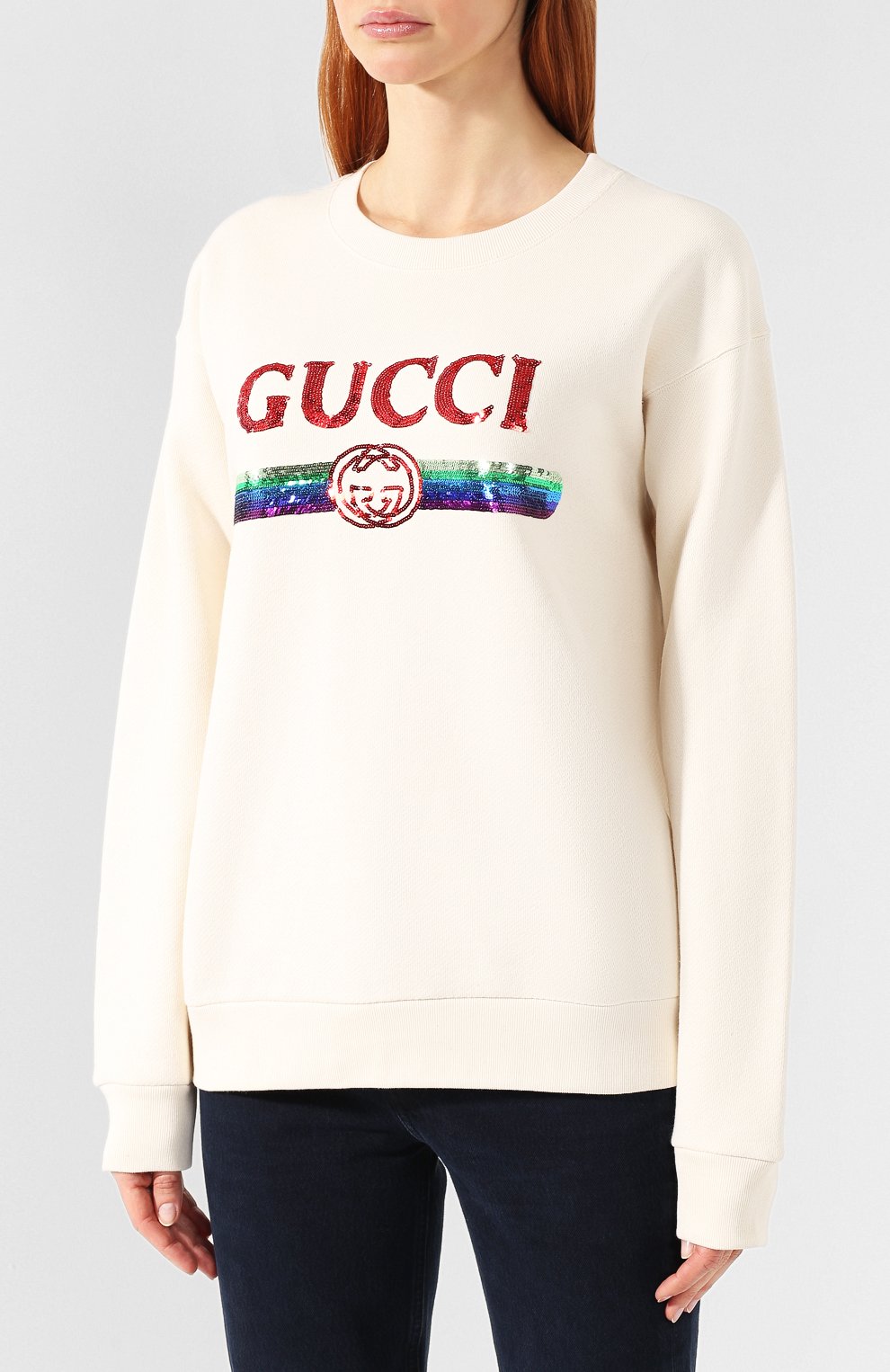 Хлопковый пуловер GUCCI, арт. 469250/XJASD, фото 3