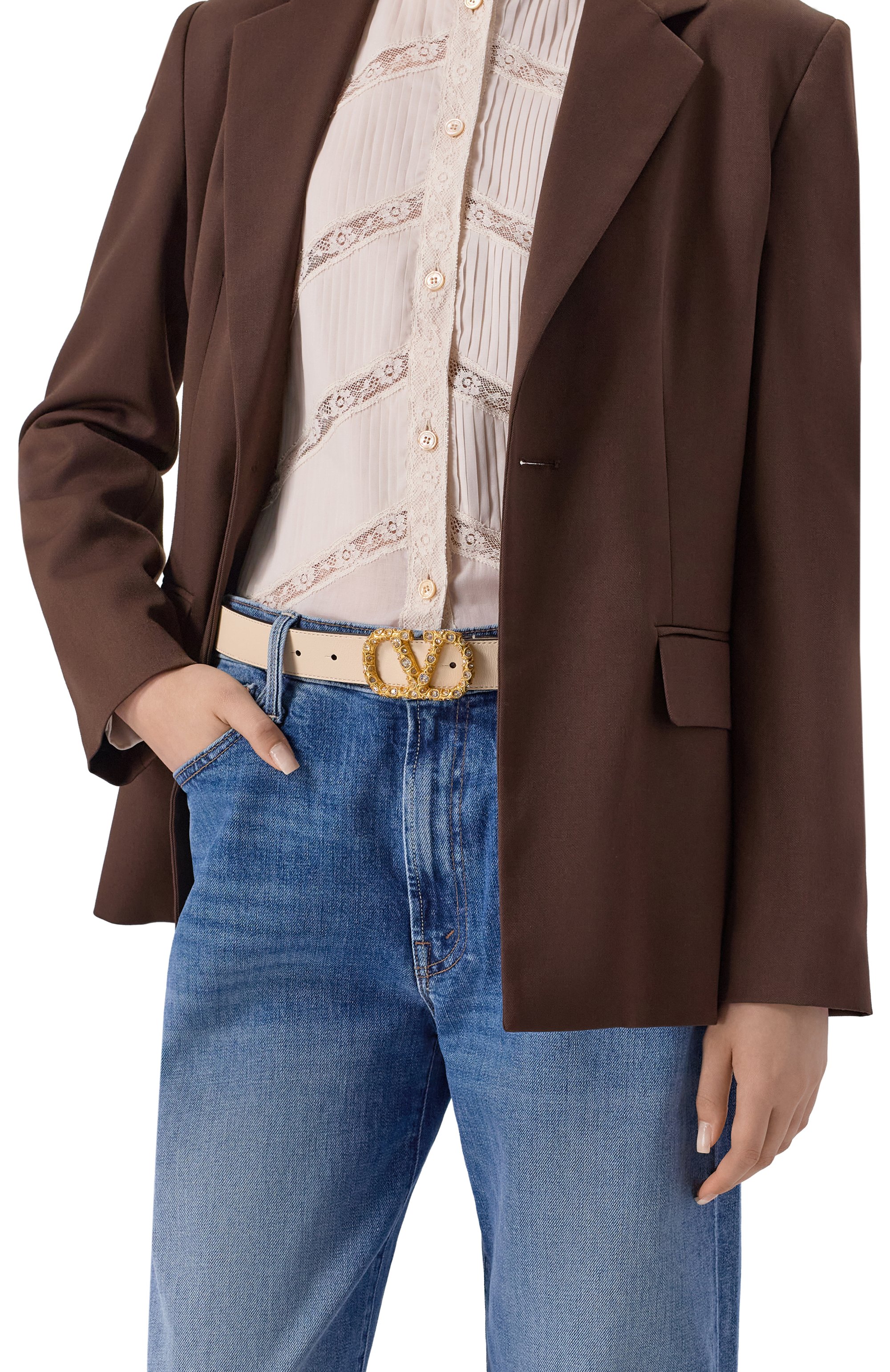 Кожаный ремень VALENTINO, арт. 7W2T0SM9/GBI, фото 2