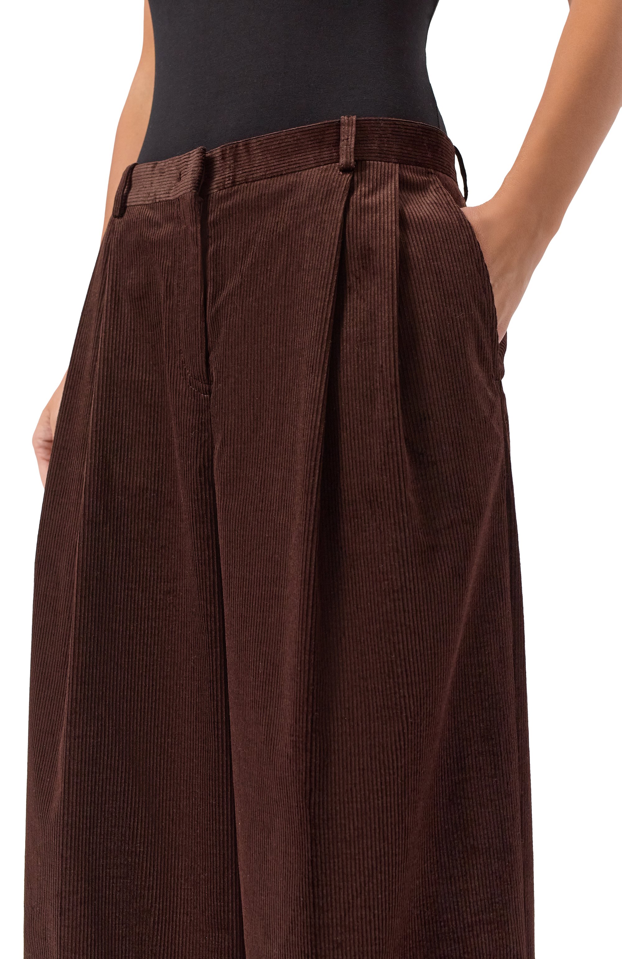 Вельветовые брюки 12 STOREEZ коричневого цвета по цене 22000 руб., арт. 133996, фото 5 Вельветовые брюки 12 STOREEZ, арт. 133996, фото 5